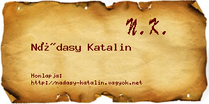 Nádasy Katalin névjegykártya