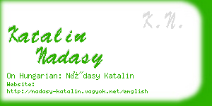 katalin nadasy business card